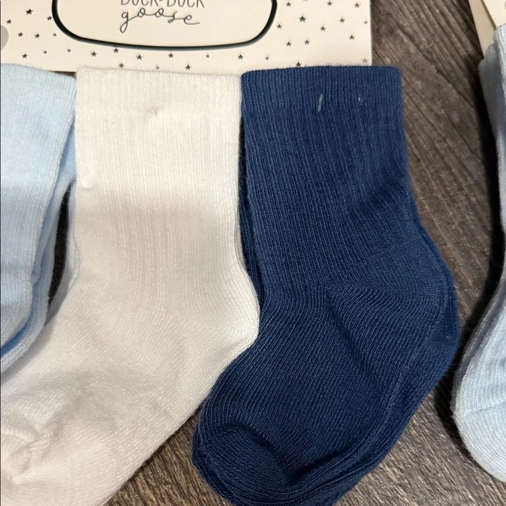 2 Kids' Blue and White Socks Set